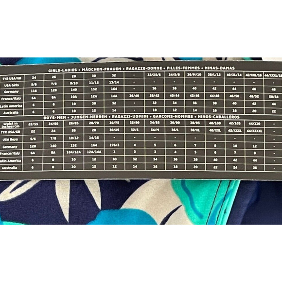 TYR Fitness Aurora High Back Tankini Top - Floral Blueberry - Size 10 - $58 - Picture 6 of 6